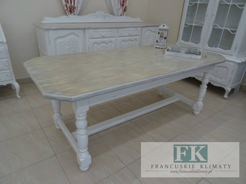 FRANCUSKI STÓŁ 200 cm biały SHABBY PROWANSJA FRANCUSKI STÓŁ 200 cm biały SHABBY PROWANSJA