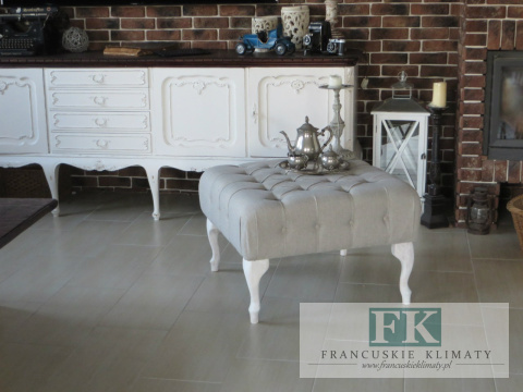 FRANCJA STOLIK KAWOWY / PUF , 75 X 75 cm , głęboko pikowany shabby prowansja FRANCJA STOLIK KAWOWY / PUF , 75 X 75 cm , głęboko pikowany shabby prowansja