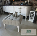 FRANCJA STOLIK KAWOWY / PUF , 75 X 75 cm , głęboko pikowany shabby prowansja FRANCJA STOLIK KAWOWY / PUF , 75 X 75 cm , głęboko pikowany shabby prowansja