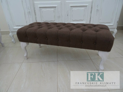 SIEDZISKO - ŁAWECZKA - PUF głęboko pikowane W STYLU FRANCUSKIM , SKANDYNAWSKIM ,PROWENSALSKIM , SHABBY