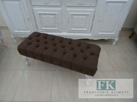 SIEDZISKO - ŁAWECZKA - PUF głęboko pikowane W STYLU FRANCUSKIM , SKANDYNAWSKIM ,PROWENSALSKIM , SHABBY