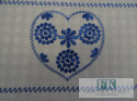 BIEŻNIK SERWETA NIEBIESKIE SERCA 85X85 PROWANSJA SHABBY CHIC VINTAGE LOFT