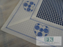 BIEŻNIK SERWETA NIEBIESKIE SERCA 85X85 PROWANSJA SHABBY CHIC VINTAGE LOFT