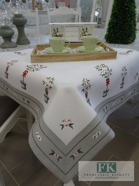 BIEŻNIK SERWETA FLOWERS 85X85 PROWANSJA SHABBY CHIC VINTAGE LOFT