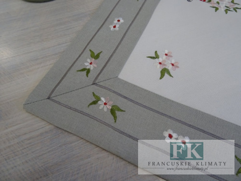 BIEŻNIK SERWETA FLOWERS 85X85 PROWANSJA SHABBY CHIC VINTAGE LOFT