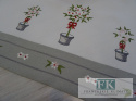 BIEŻNIK SERWETA FLOWERS 85X85 PROWANSJA SHABBY CHIC VINTAGE LOFT