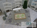 BIEŻNIK SERWETA MERLIN 85X85 PROWANSJA SHABBY CHIC VINTAGE LOFT
