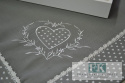 BIEŻNIK SERWETKA SZARE SERCE 85X85 PROWANSJA SHABBY CHIC VINTAGE LOFT