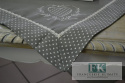 BIEŻNIK SERWETKA SZARE SERCE 85X85 PROWANSJA SHABBY CHIC VINTAGE LOFT