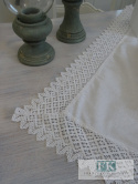 BIEŻNIK SERWETKA Z KORONKĄ LAURA 70X70 BIAŁA PROWANSJA SHABBY CHIC VINTAGE LOFT