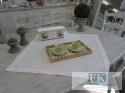 BIEŻNIK SERWETKA Z KORONKĄ LAURA 70X70 BIAŁA PROWANSJA SHABBY CHIC VINTAGE LOFT