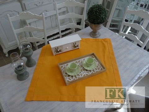 BIEŻNIK SERWETKA SECRET 80X80 ORANGE PROWANSJA SHABBY CHIC VINTAGE LOFT