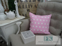 KŁ. POSZEWKA DEKORACYJNA PINK 40X40 SHABBY , PROWANSJA , VINTAGE
