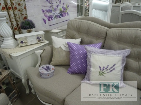 KŁ. POSZEWKA DEKORACYJNA VIOLET 40X40 SHABBY , PROWANSJA , VINTAGE