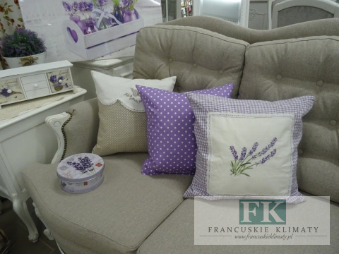 KŁ. POSZEWKA DEKORACYJNA VIOLET 40X40 SHABBY , PROWANSJA , VINTAGE