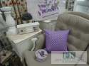 KŁ. POSZEWKA DEKORACYJNA VIOLET 40X40 SHABBY , PROWANSJA , VINTAGE