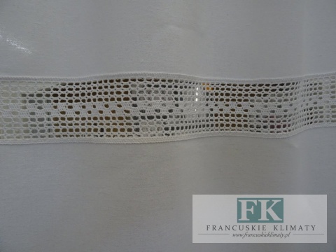 KŁ. ZASŁONA FIRANA SZYDEŁKOWA SZELKI 150x90 BIAŁA WYRÓB RĘCZNY FRĘDZLE BAWEŁNA