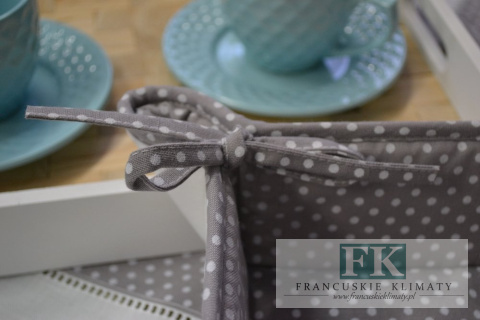 KOSZYK NA PIECZYWO BIAŁE SERCE PROWANSJA SHABBY CHIC VITAGE