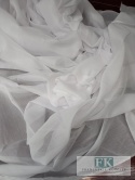 KUPON 178 x 300 cm MATERIAŁ TKANINA BATYST PASY HAFTOWANE , WYS 300 CM , BIEL