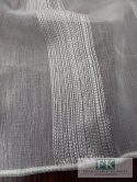 KUPON 200 x 280 cm MATERIAŁ TKANINA BATYST PASY HAFTOWANE , WYS 285 CM , ŁAMANA BIEL , LOFT VINTAGE