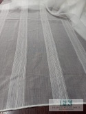 KUPON 200 x 280 cm MATERIAŁ TKANINA BATYST PASY HAFTOWANE , WYS 285 CM , ŁAMANA BIEL , LOFT VINTAGE
