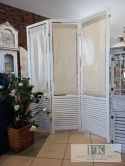 PARAWAN LNIANE WSTAWKI DREWNIANY WYS 170 CM SHABBY PROWANSJA FRANC