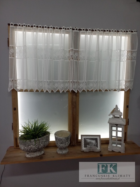 ZAZDROSTKA WITRAŻ 196 x 60 cm BATYST GIPIURA HAFT