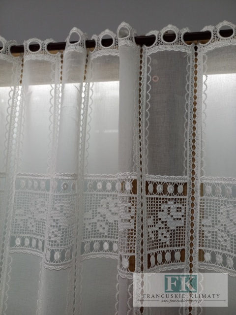 ZAZDROSTKA WITRAŻ 196 x 60 cm BATYST GIPIURA HAFT