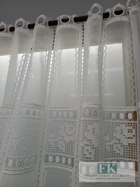 ZAZDROSTKA WITRAŻ 196 x 60 cm BATYST GIPIURA HAFT