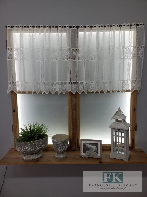 ZAZDROSTKA WITRAŻ 196 x 60 cm BATYST GIPIURA HAFT