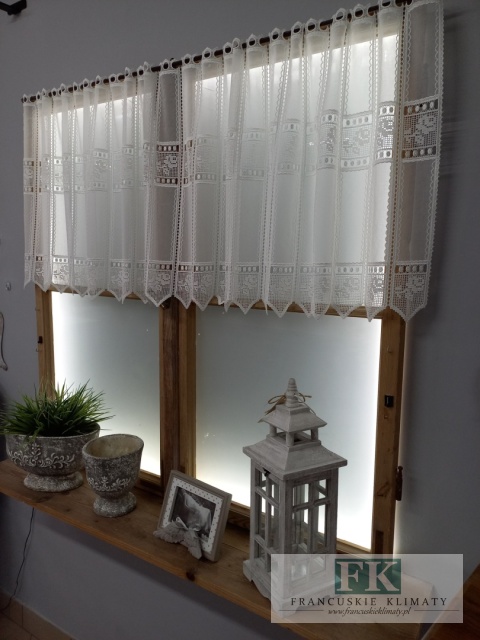 ZAZDROSTKA WITRAŻ 196 x 60 cm BATYST GIPIURA HAFT