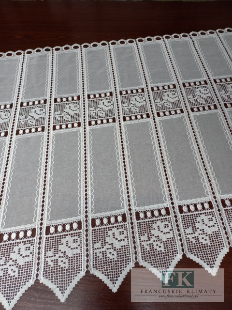 ZAZDROSTKA WITRAŻ 196 x 60 cm BATYST GIPIURA HAFT