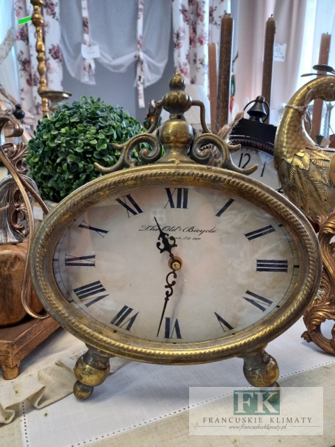 ZEGAR DO POSTAWIENIA W KSZTAŁCIE BUDZIKA 31 CM ZŁOTO