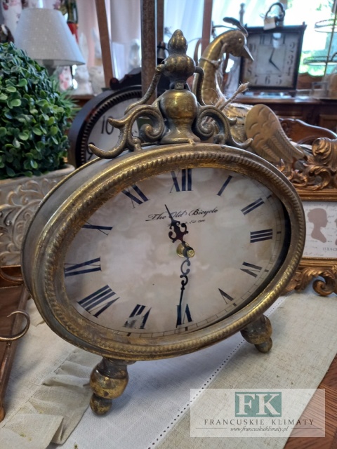 ZEGAR DO POSTAWIENIA W KSZTAŁCIE BUDZIKA 31 CM ZŁOTO