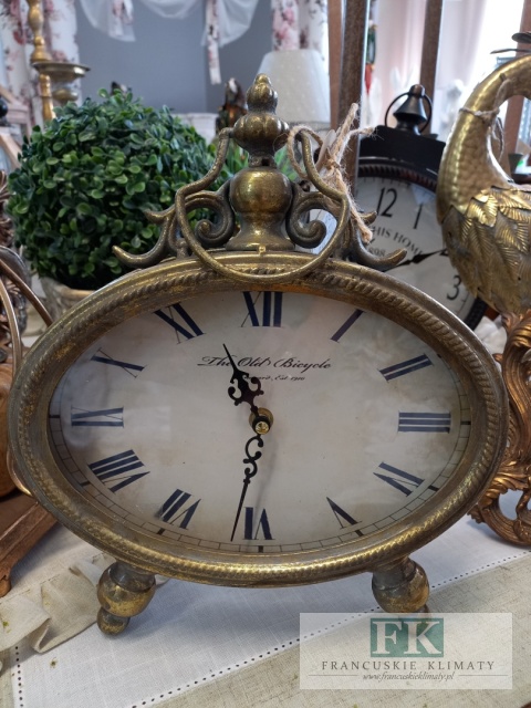 ZEGAR DO POSTAWIENIA W KSZTAŁCIE BUDZIKA 31 CM ZŁOTO