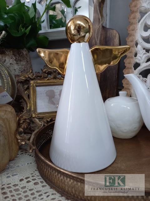 ANIOŁ ZŁOTE SKRZYDŁA ANIOŁEK WYS 24 CM