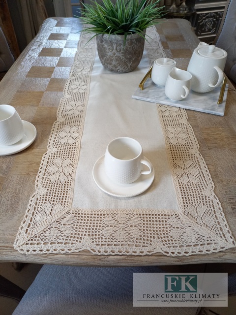 BIEŻNIK NICIANY BAWEŁNO SZYDEŁKO 40/140 naturalny