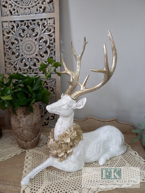 FIGURA JELEŃ LEŻĄCY 53 CM