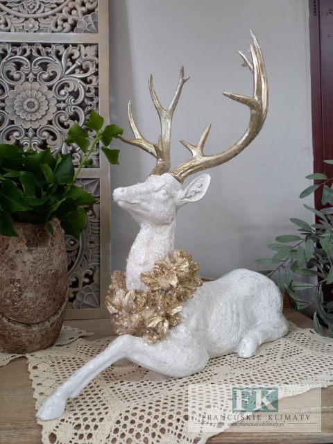 FIGURA JELEŃ LEŻĄCY 53 CM