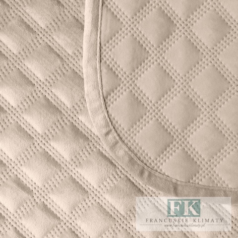 NARZUTA VELVET 220/240 PIKOWNA , CIEMNY BEŻ
