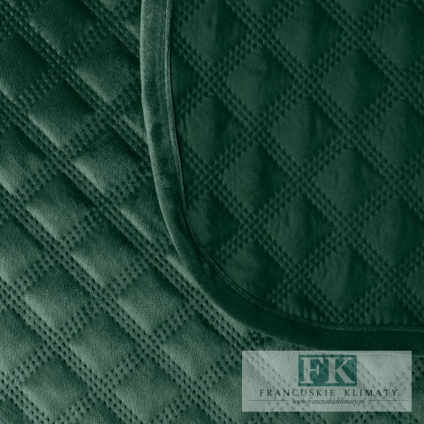 NARZUTA VELVET 220/240 PIKOWNA , butelkowa ciemna zieleń