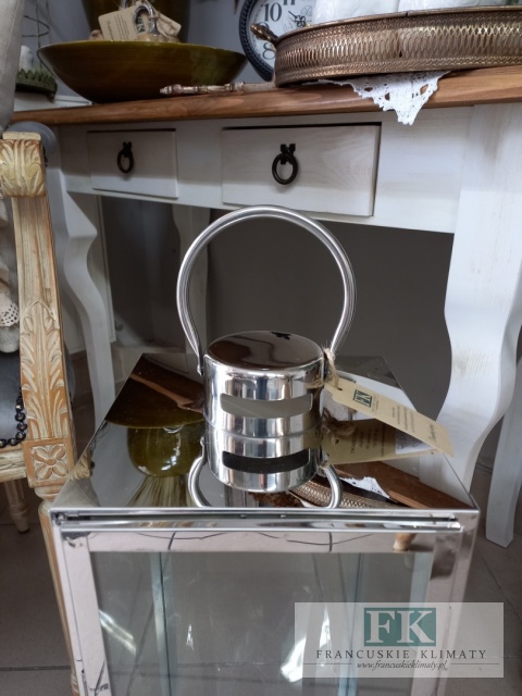 PRZEPIĘKNA SREBRNA LATARNIA WYS. 55 CM GLAMOUR HAMPTON