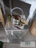 PRZEPIĘKNA SREBRNA LATARNIA WYS. 55 CM GLAMOUR HAMPTON