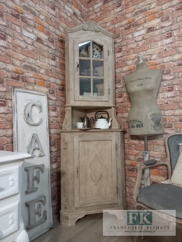 *WITRYNA / kredens NAROŻNIKOWA ANTYCZNE DREWNO