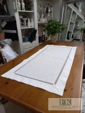 BIEŻNIK DEKORACYJNY 50X100 haft mereżka PROWANSJA SHABBY CHIC VINTAGE LOFT