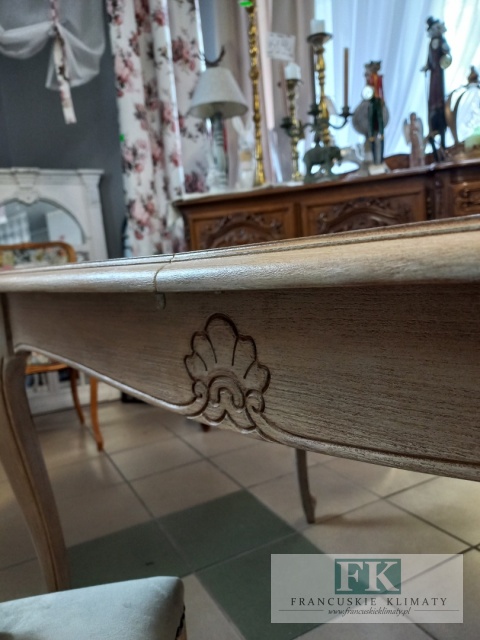 FRANCUSKI STÓŁ rozkł. OWAL antyczne drewno