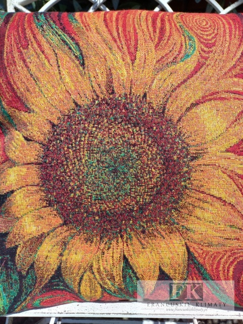 POSZEWKA DEKORACYJNA GOBELIN 45/45 CM SŁONECZNIK