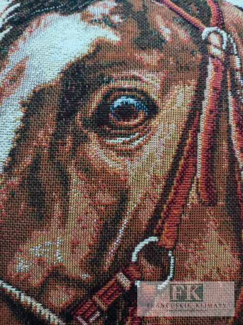 POSZEWKA DEKORACYJNA GOBELIN 45/45 CM KOŃ