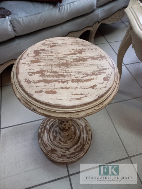 postument 54 cm drewno ŚWIECZNIK / KWIETNIK antyczne drewno