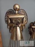 METALOWY ŚWIECZNIK LAMPION ANIOŁ Z SERCEM 66 CM